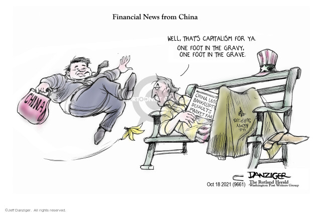 Financial News from China. Well, thats capitalism for ya. One foot in the gravy, one foot in the grave. China loss. Bankruptcy. Defaults. Market fail. U.S. army surplus. China.
