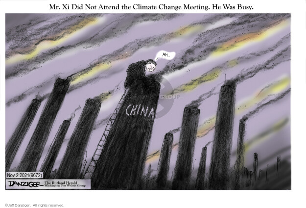 Mr. Xi Did Not Attend the Climate Change Meeting. He Was Busy. China. Ah …
