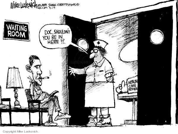 Waiting room. Doc, shouldnt you be in here?? � Health care reform.