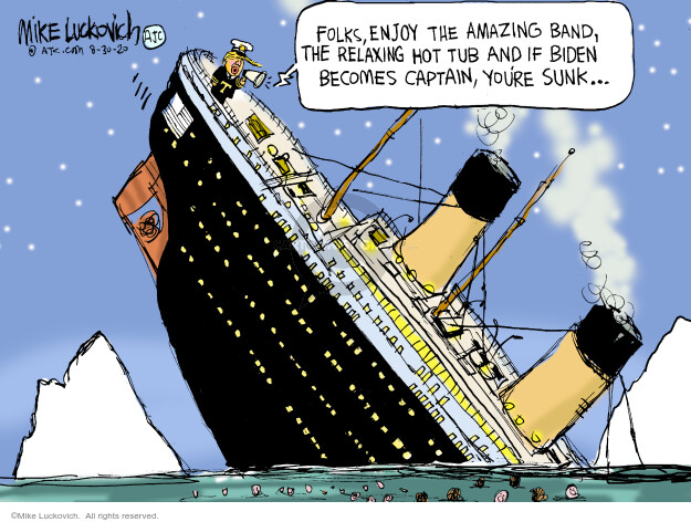 Folks, enjoy the amazing band, the relaxing hot tub and if Biden becomes captain, youre sunk …
