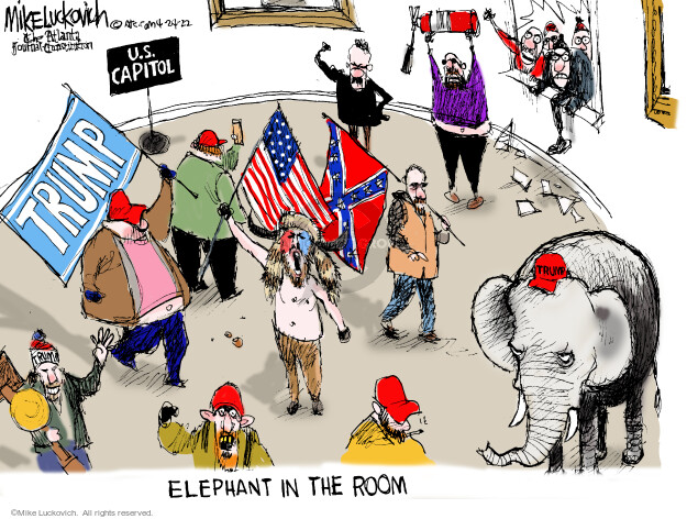 U.S. Capitol. Trump. Elephant in the room. Trump.
